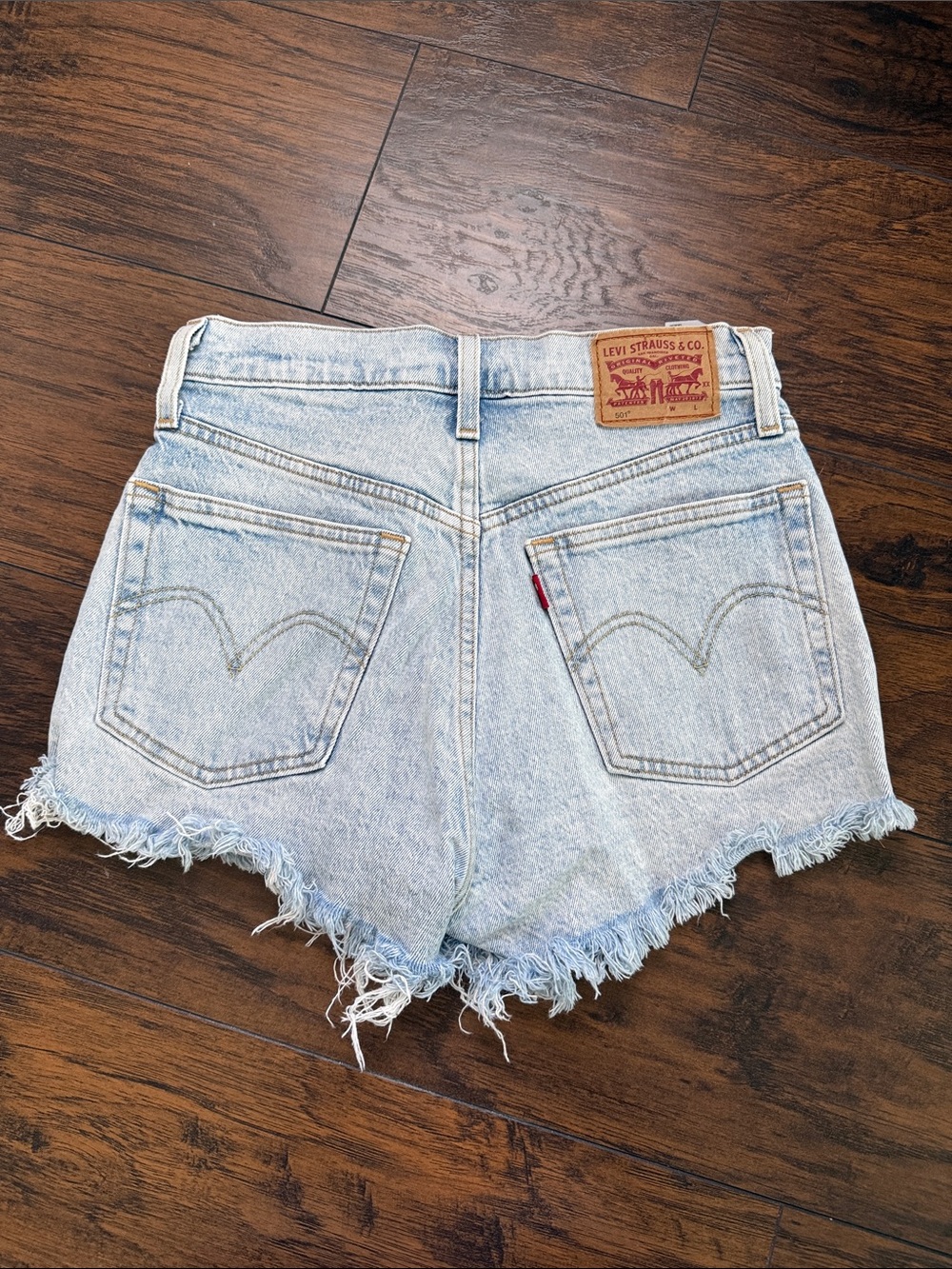 Levi's 501 Light Wash Denim Cutoff Shorts